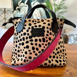 Parker Thatch Leopard Print Women's Bag with pink Strap